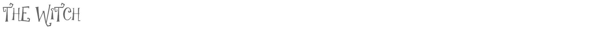 Sample characters The Witch Font
